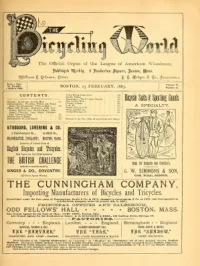 The Bicycling World, Vol 6, No 16 cover