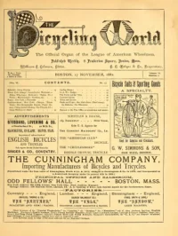 The Bicycling World, Vol 6, No 2 cover