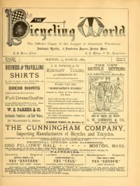 The Bicycling World, Vol 6, No 20 cover