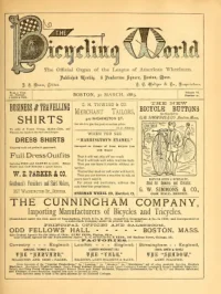 The Bicycling World, Vol 6, No 21 cover