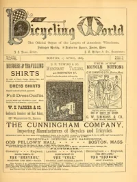 The Bicycling World, Vol 6, No 25 cover