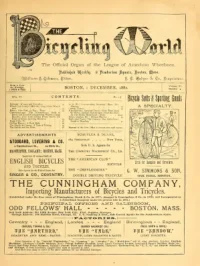 The Bicycling World, Vol 6, No 4 cover