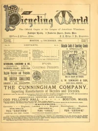 The Bicycling World, Vol 6, No 6 cover