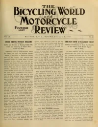 The Bicycling World, Vol 60, No 20 cover