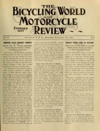 The Bicycling World, Vol 60, No 9 cover