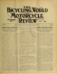 The Bicycling World, Vol 61, No 18 cover