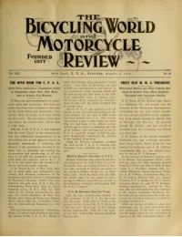 The Bicycling World, Vol 61, No 20 cover
