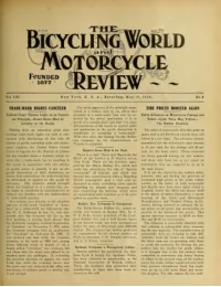 The Bicycling World, Vol 61, No 8 cover