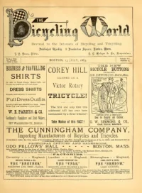 The Bicycling World, Vol 7, No 10 cover