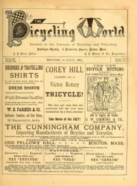 The Bicycling World, Vol 7, No 11 cover