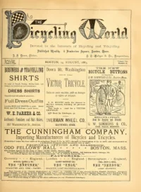 The Bicycling World, Vol 7, No 16 cover