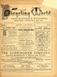 The Bicycling World, Vol 7, No 20 cover