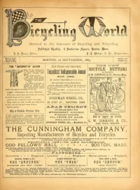 The Bicycling World, Vol 7, No 21 cover