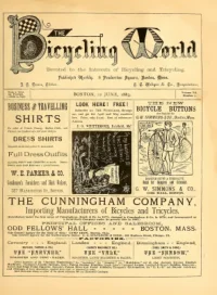 The Bicycling World, Vol 7, No 7 cover