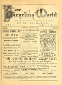 The Bicycling World, Vol 7, No 8 cover