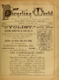 The Bicycling World, Vol 8, No 10 cover