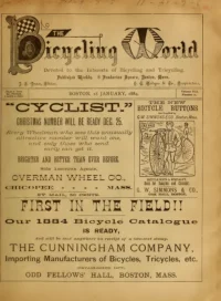 The Bicycling World, Vol 8, No 11 cover