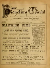 The Bicycling World, Vol 8, No 12 cover