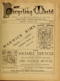 The Bicycling World, Vol 8, No 20 cover