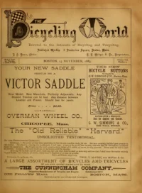 The Bicycling World, Vol 8, No 3 cover