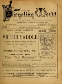 The Bicycling World, Vol 8, No 4 cover