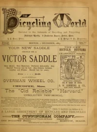 The Bicycling World, Vol 8, No 5 cover