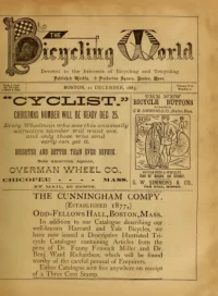 The Bicycling World, Vol 8, No 7 cover