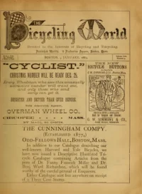 The Bicycling World, Vol 8, No 9 cover
