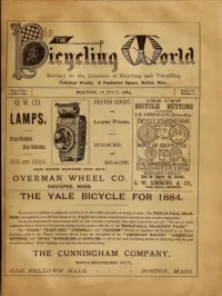 The Bicycling World, Vol 9, No 11 cover