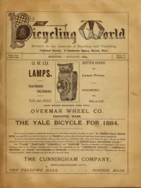 The Bicycling World, Vol 9, No 13 cover