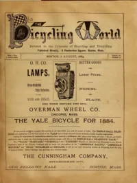 The Bicycling World, Vol 9, No 14 cover