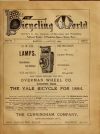 The Bicycling World, Vol 9, No 15 cover
