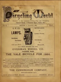 The Bicycling World, Vol 9, No 16 cover