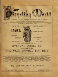 The Bicycling World, Vol 9, No 18 cover
