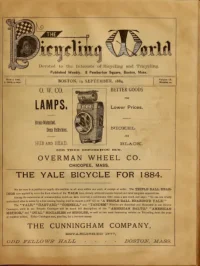 The Bicycling World, Vol 9, No 20 cover