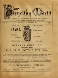 The Bicycling World, Vol 9, No 21 cover