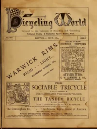 The Bicycling World, Vol 9, No 3 cover