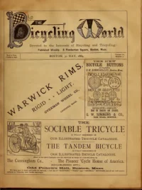 The Bicycling World, Vol 9, No 4 cover