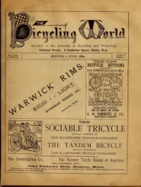 The Bicycling World, Vol 9, No 5 cover