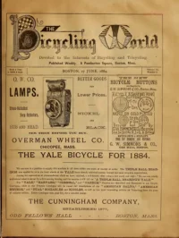 The Bicycling World, Vol 9, No 8 cover
