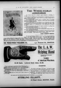 L. A. W. Bulletin and Good Roads, Vol 21, No 21 cover