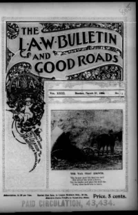 L. A. W. Bulletin and Good Roads, Vol 23, No 13 cover