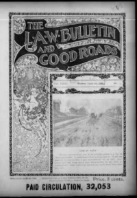 L. A. W. Bulletin and Good Roads, Vol 23, No 15 cover