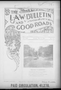 L. A. W. Bulletin and Good Roads, Vol 23, No 19 cover