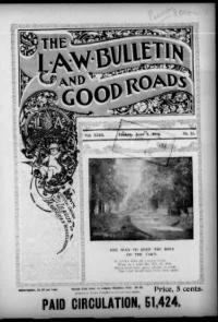 L. A. W. Bulletin and Good Roads, Vol 23, No 23 cover