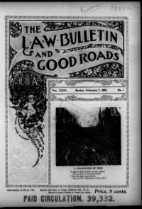 L. A. W. Bulletin and Good Roads, Vol 23, No 6 cover