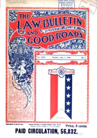 The Bulletin And Good Roads cover