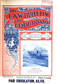 The Bulletin And Good Roads, Vol 24, No 8 cover