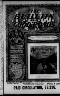L. A. W. Bulletin and Good Roads, Vol 25, No 16 cover