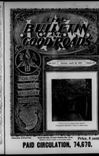 L. A. W. Bulletin and Good Roads, Vol 25, No 17 cover